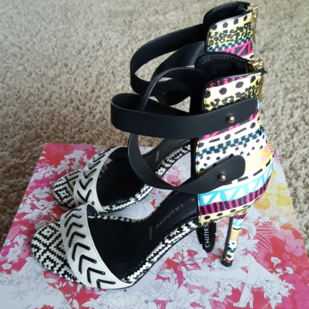 Chinese Laundry Multicolor Strappy Heels